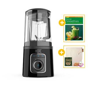 Kuvings SV-500 Vakuum-Standmixer schwarz + Buch Grüne Smoothies + Nectarbar Nussmilchbeutel | EUJUICERS.DE