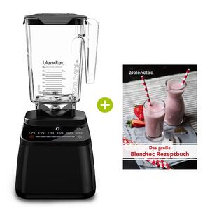 Hochleistungsmixer Blendtec Designer 650 schwarz plus Rezeptbuch | EUJUICERS.DE