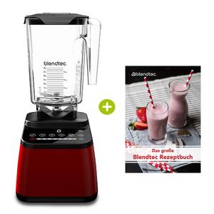 Hochleistungsmixer Blendtec Designer 650 rot plus Rezeptbuch | EUJUICERS.DE