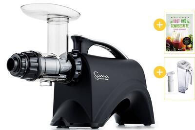Sana Juicer by Omega EUJ-606 schwarz mit Werbegeschenken | EUJUICERS.DE