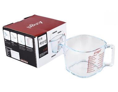 Angel Juicer Glasbehälter mit 1000ml-Skala und Angel Juicer Logo | EUJUICERS.DE