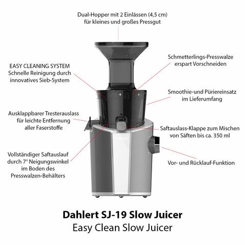Features Dahlert SJ-19 Slow Juicer